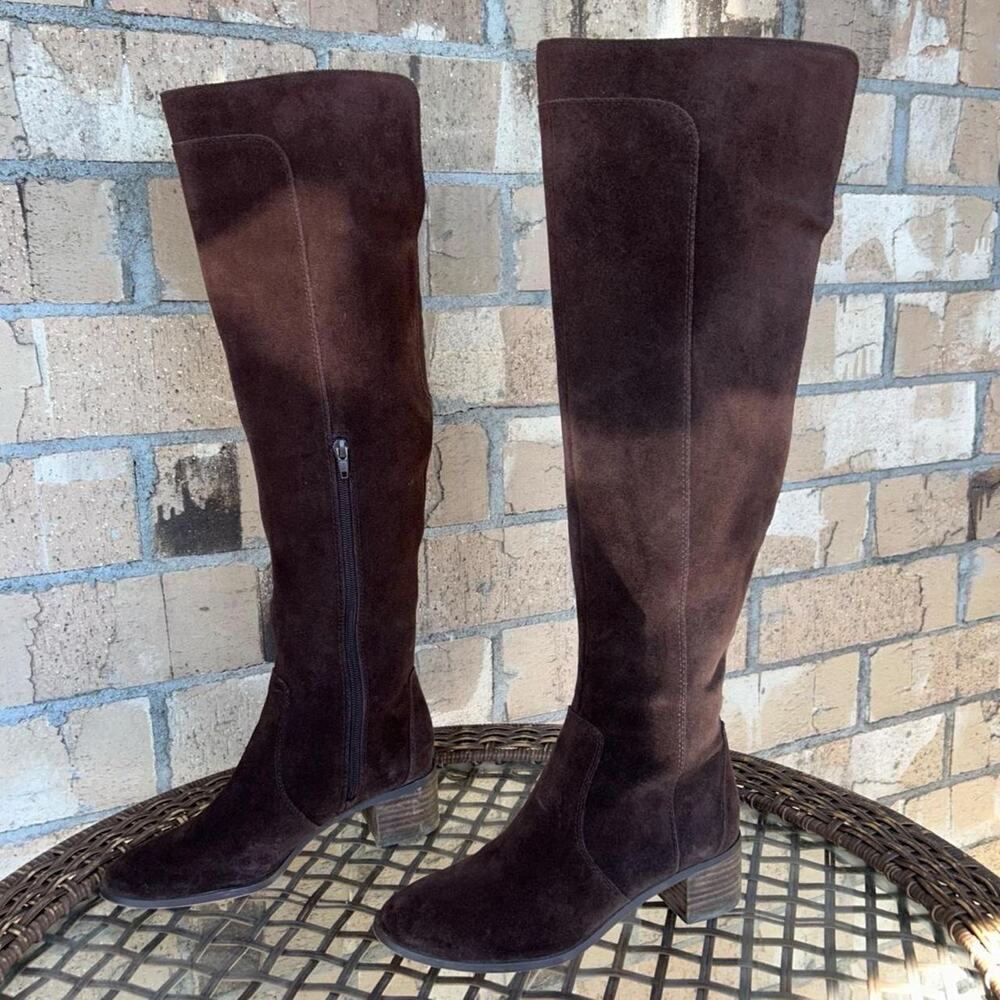 Brown suede knee high boots size 6.5